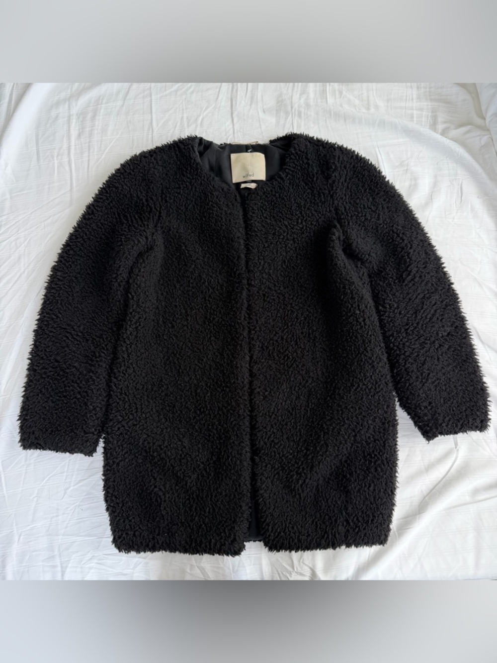 Aritzia Wilfred laboratoire Black Faux Shearling Coat - Women Jackets & Coats
